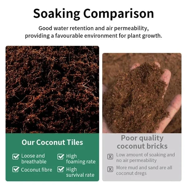 EcoBloom™ Prémiové organické kokosové tehly pre rastliny