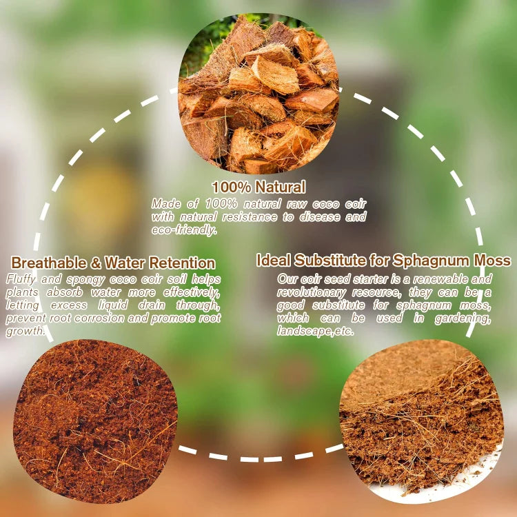 EcoBloom™ Prémiové organické kokosové tehly pre rastliny