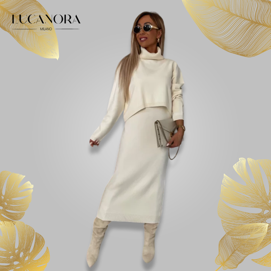 Flavia Lauletta™ Elegantný set svetra a sukne